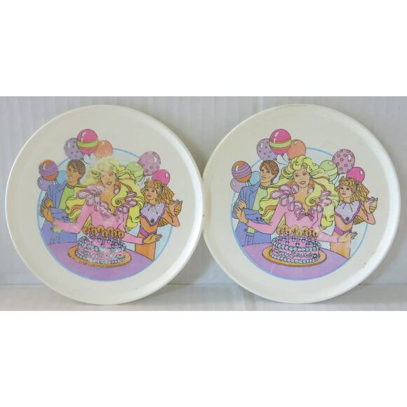 BARBIE Vintage Children's Tea Set 11 Pieces Chilton 1990's Plastic White Toys - Picture 5 of 14